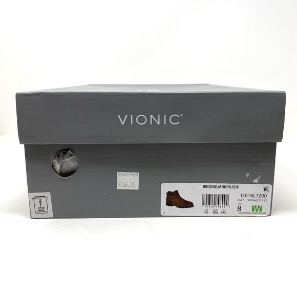 Vionic Brionie Monk Robe Suede Ankle Boots WIDE - Picture 8 of 9